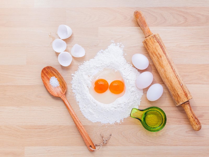 Food preparation in a kitchen